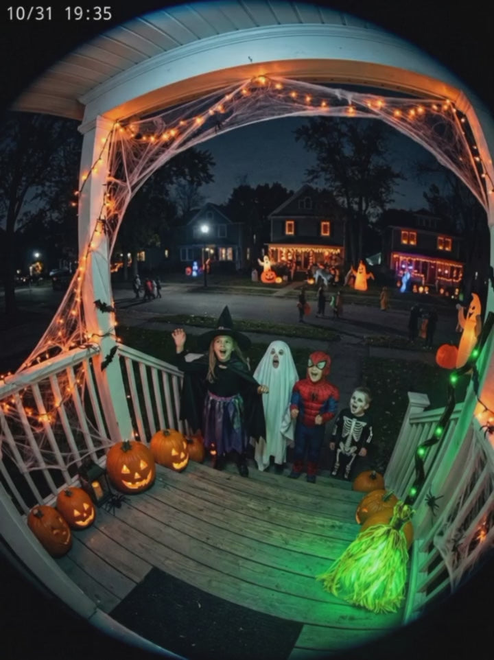Animated Halloween Witch Broom — Glowing LED, Spooky Sounds & Dancing Motion